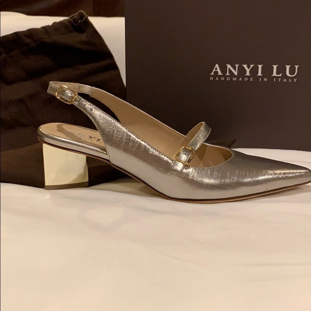 EUC GiGi Metallic Heels by ANYI LU  EU 38.5 / US 7.5
